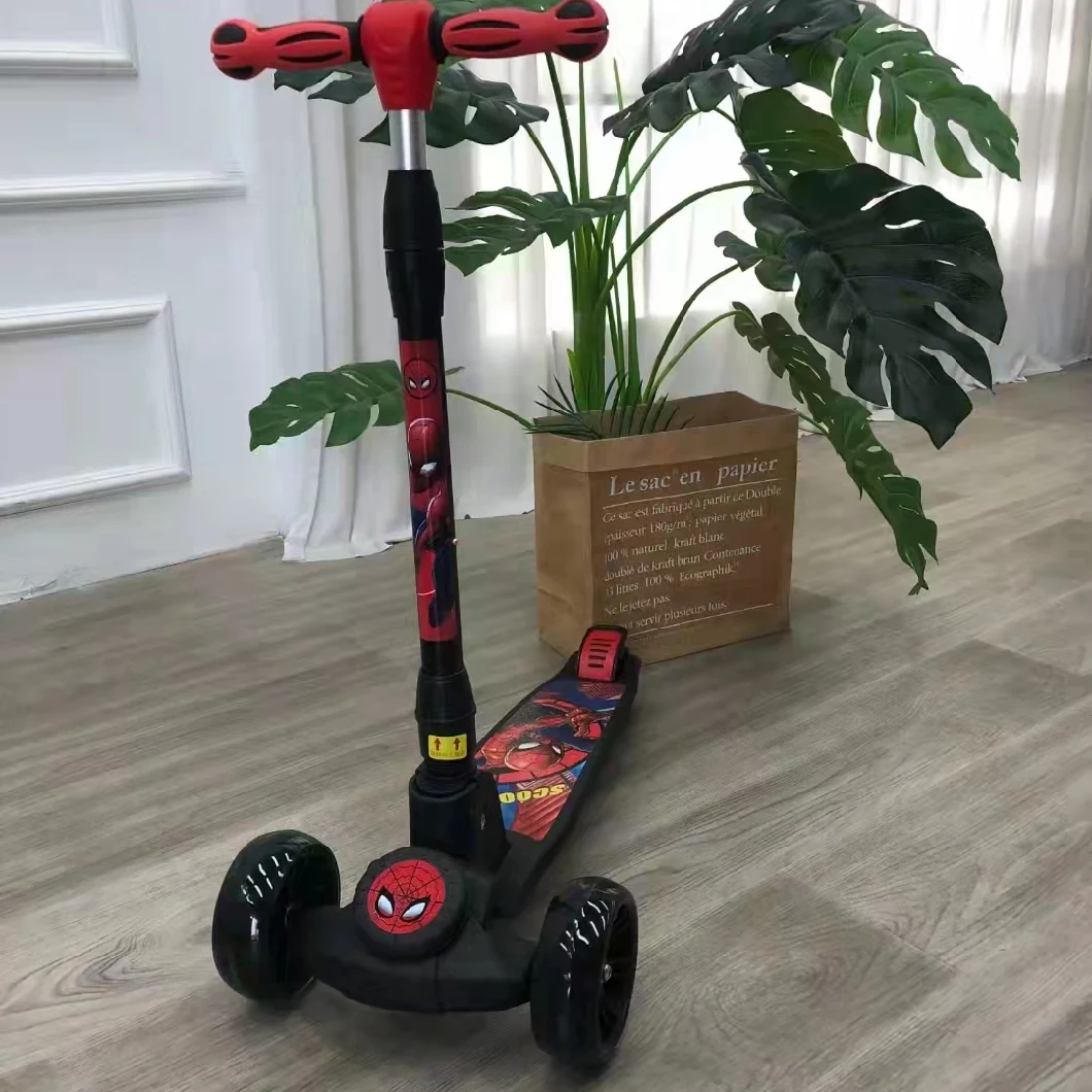 Wholesale Adjustable Height, 3 Light up Wheels Kids Kick Electric Scooter for Children 3 to 12 Years Old